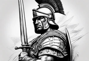 micro realism roman soldier roman art oscar akermo tattoo idea