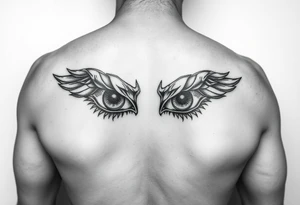 two eyes as a forearm tattoo tattoo idea