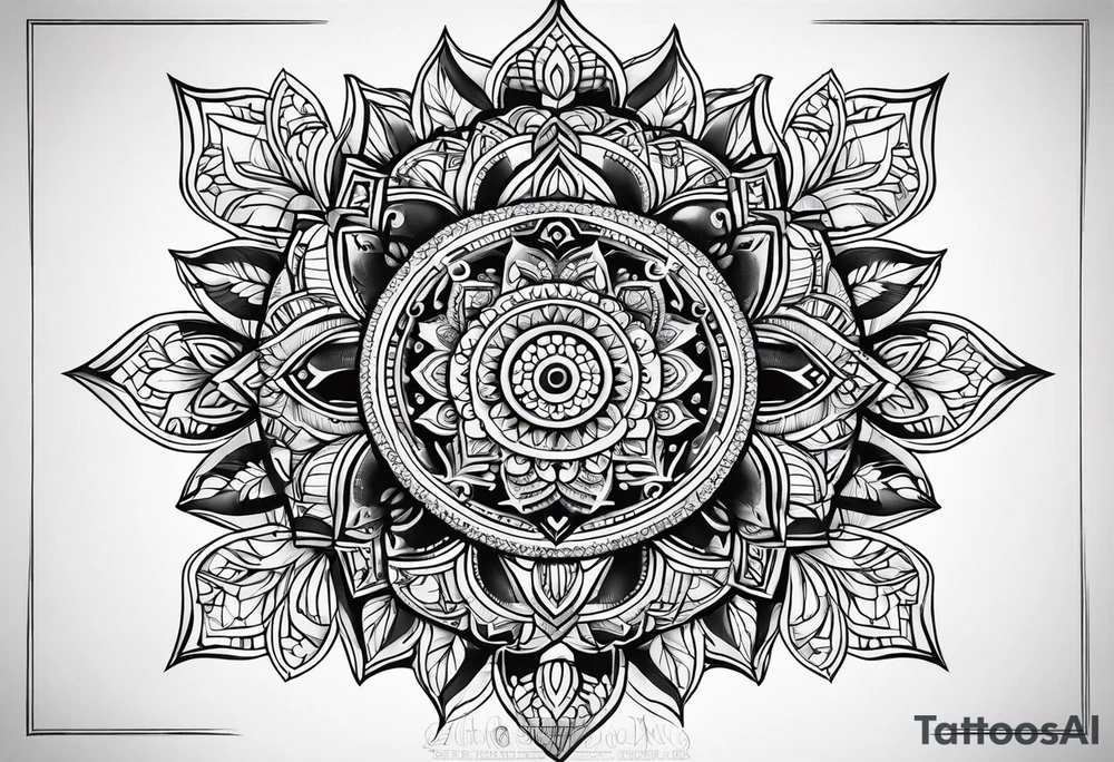 Mandala simple tattoo idea