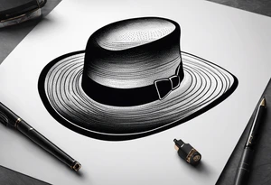 Hat on nack tattoo idea