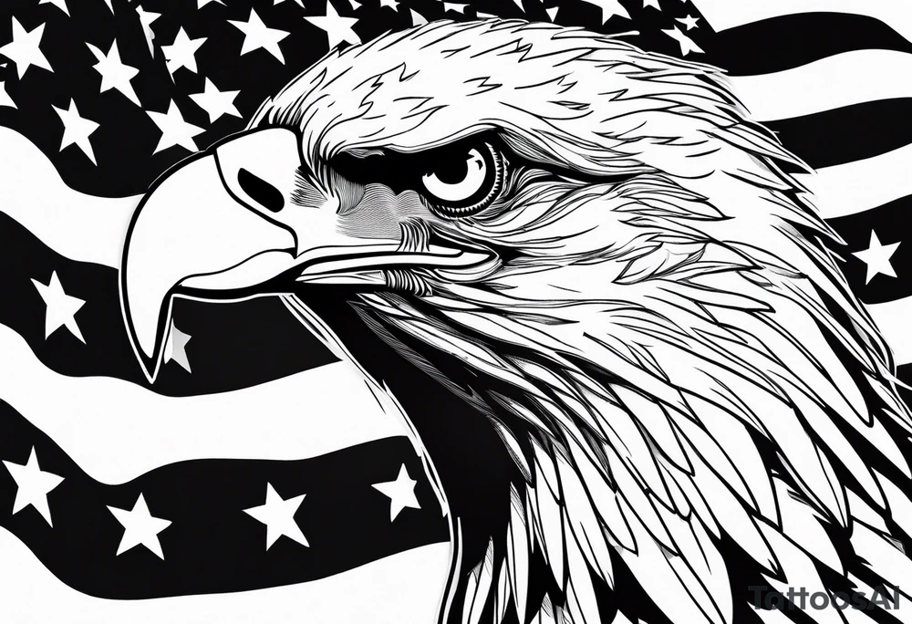 Eagle usa flag tattoo idea