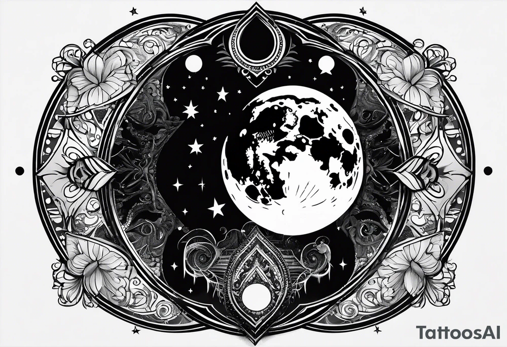 Moon phases tattoo idea