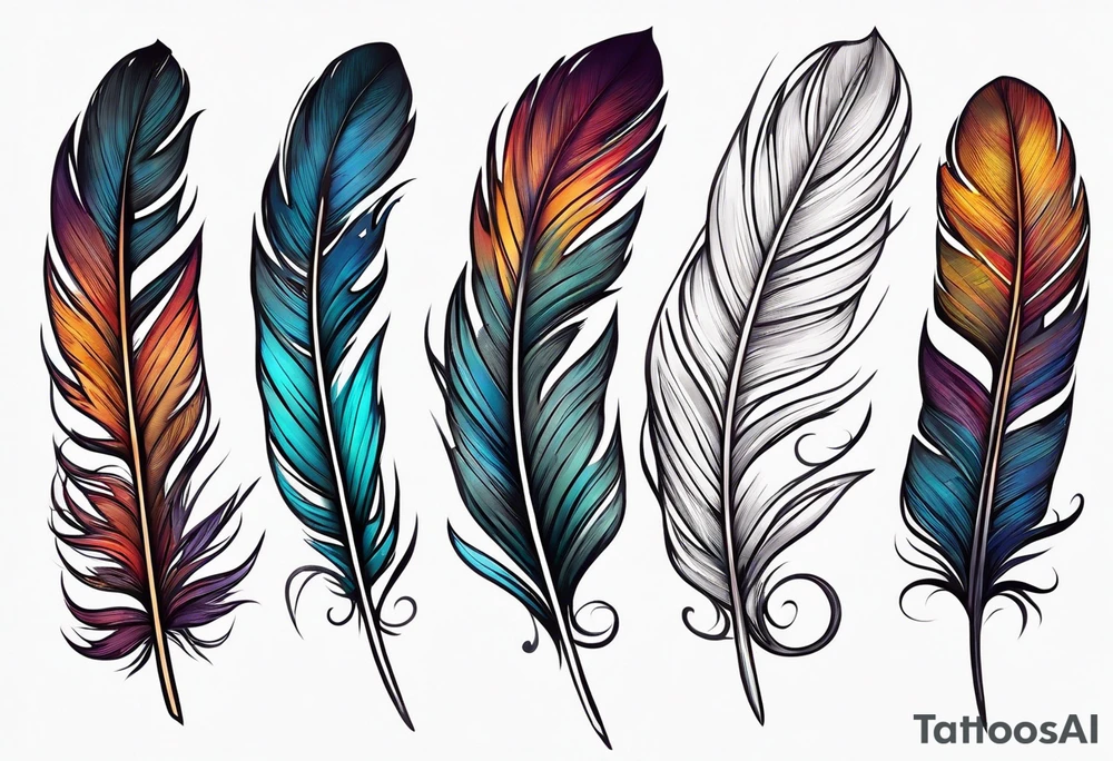 Small cute feather tattoo idea