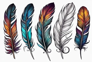 Small cute feather tattoo idea