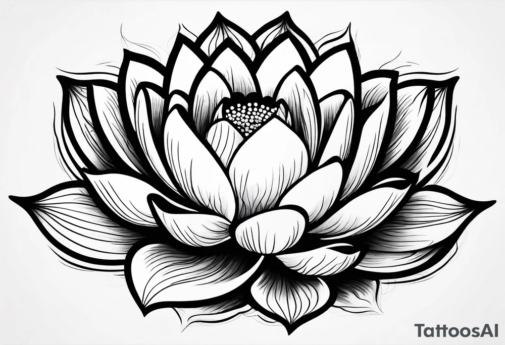 simple lotus flower tattoo idea