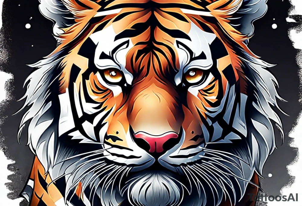 Tiger with  C tattoo idea
