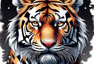 Tiger with  C tattoo idea