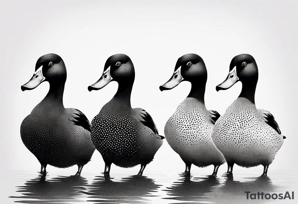 three ducks in a row tattoo idea