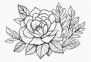 ursa major flowers leaves tattoo idea