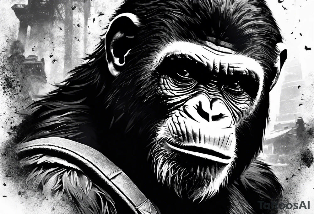 Caesar planet of the apes tattoo idea