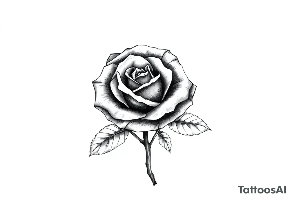 Rose with dates tattoo idea