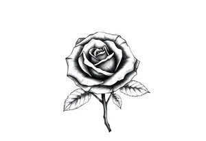 Rose with dates tattoo idea