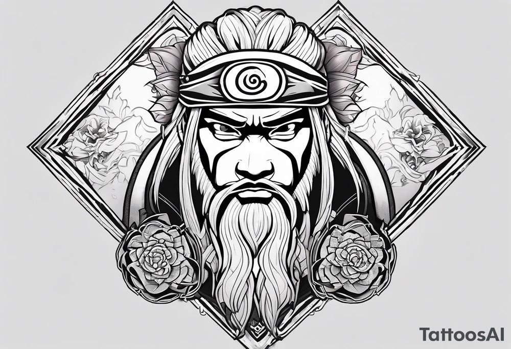 Sage mode jiraiya from the anime naruto tattoo idea