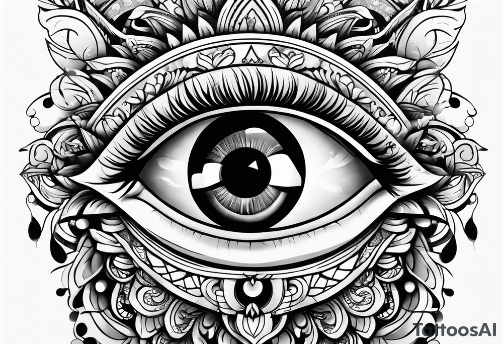 big eye tattoo idea