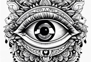 big eye tattoo idea
