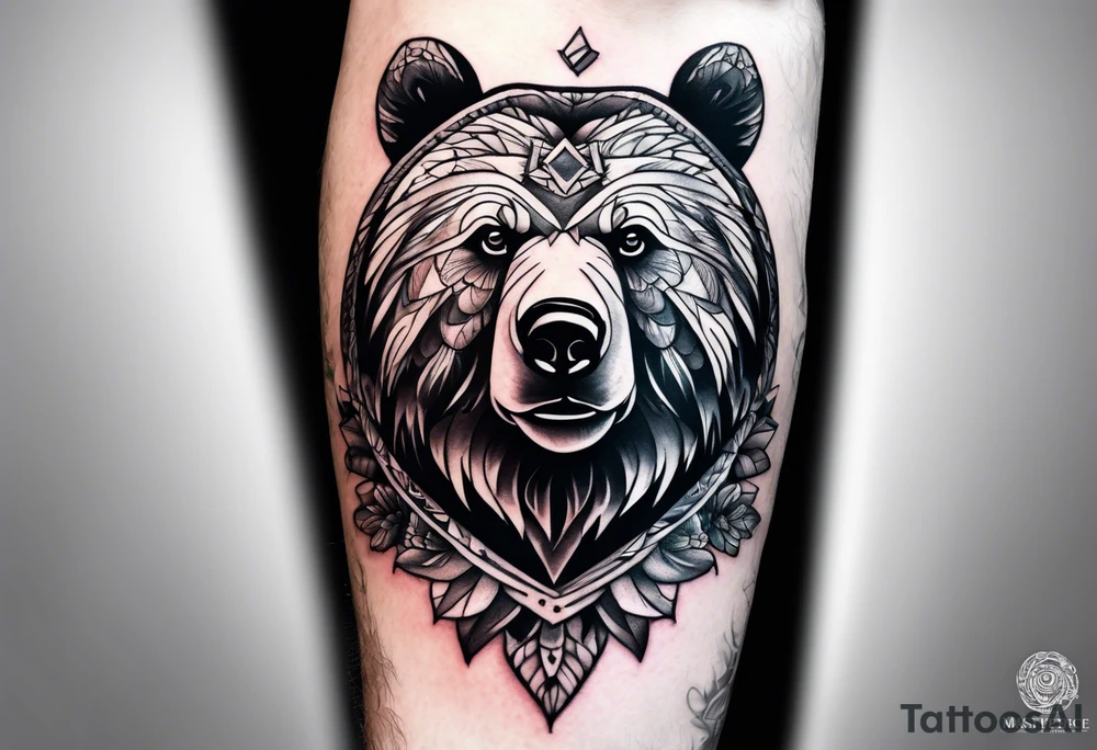 Bear on forearm tattoo idea