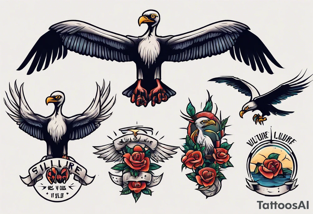 vulture
classic style tattoo idea