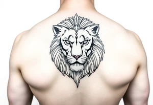 Lion of Judah fine line tattoo idea