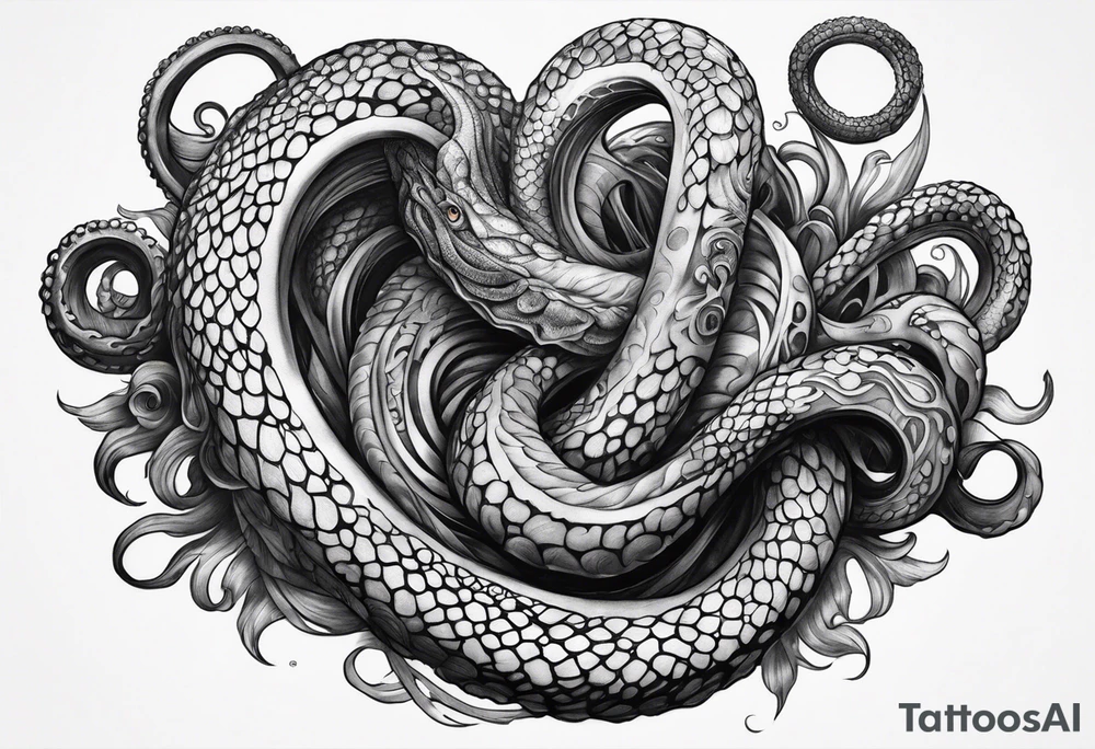 choking tentacle tattoo idea