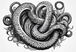 choking tentacle tattoo idea