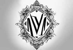 I need a tattoo and it has the letters M, Z, V, M, these are the letters that my children's and husband's names start with. something original tattoo idea