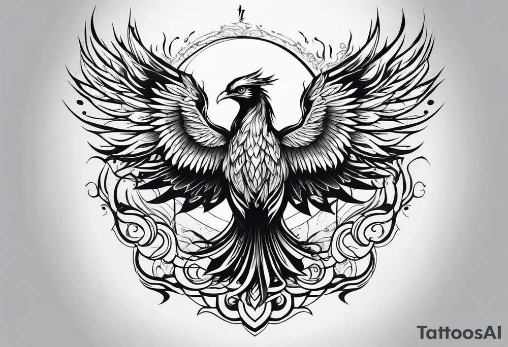a phoenix symbolizing rebirth tattoo idea