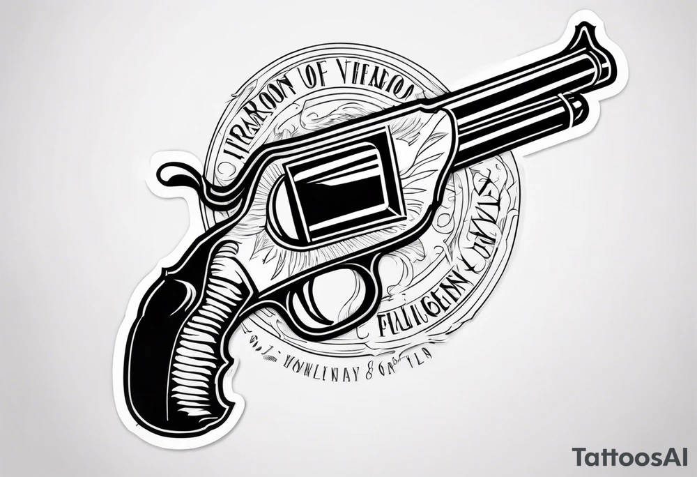 capricorn with sunglasses and shotgun tattoo idea