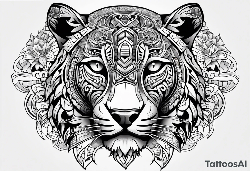 aztec jaguar tattoo idea