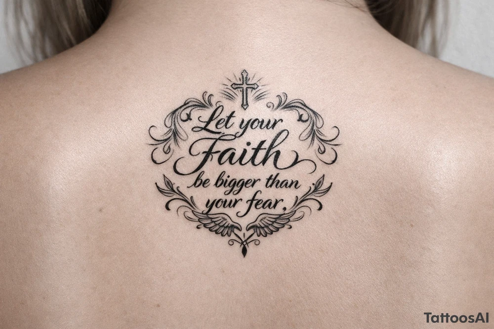 Let your faith be bigger than saying tattoo idea