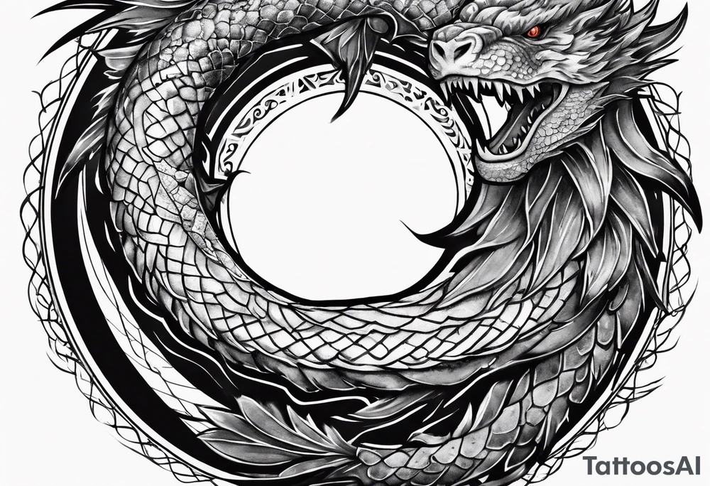 dead ouroboros tattoo idea