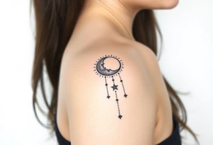 The sun the moon and the stars cascading tattoo idea