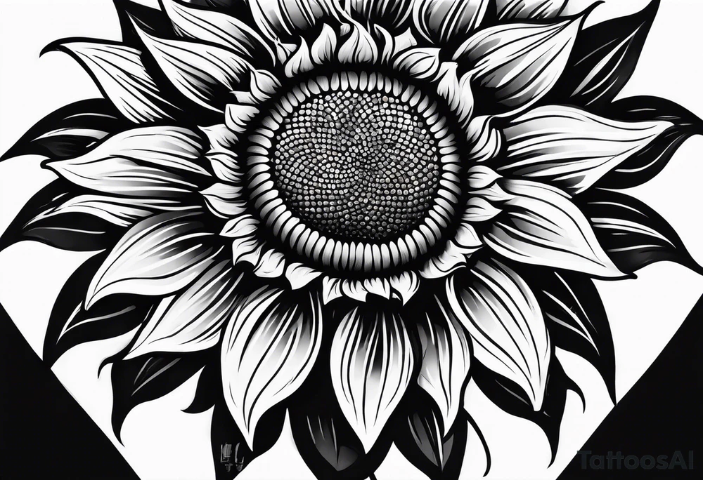 sunflower tattoo idea