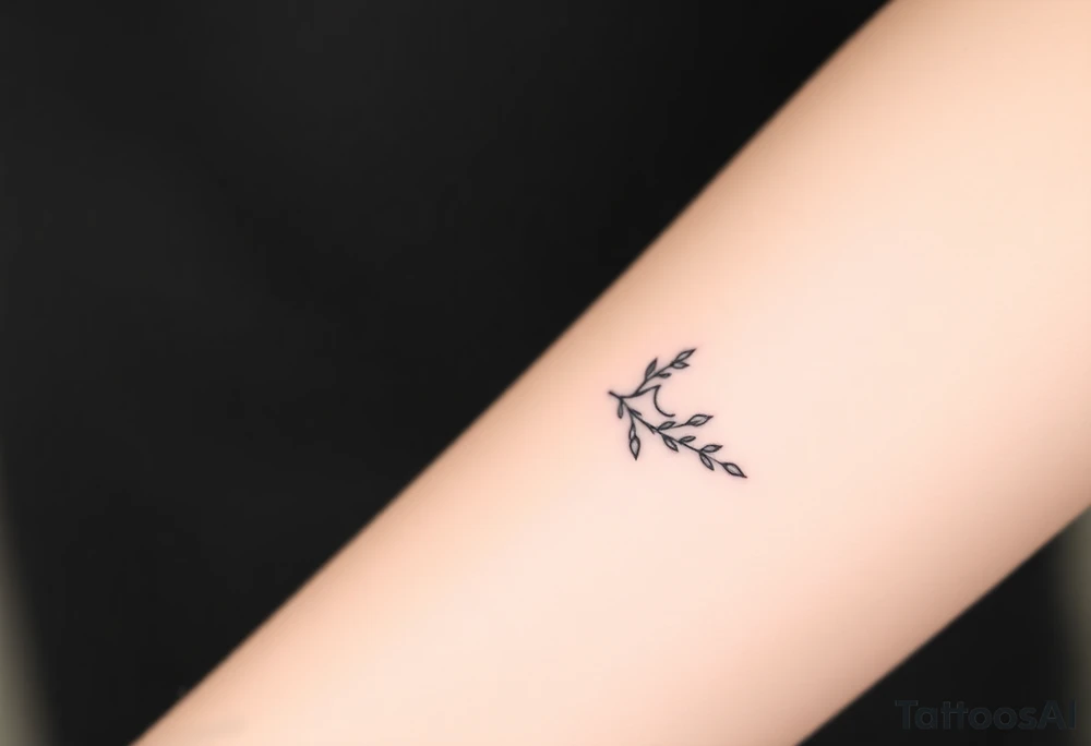 A delicate semicolon symbol intertwined with a vine, symbolizing growth, resilience, and new beginnings tattoo idea