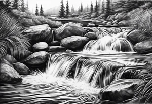 flowing 
water tattoo idea