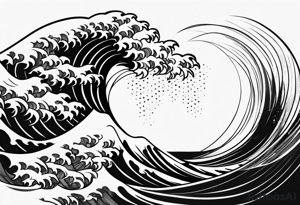 Wave & 
number 41 tattoo idea