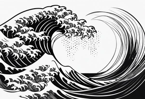 Wave & 
number 41 tattoo idea