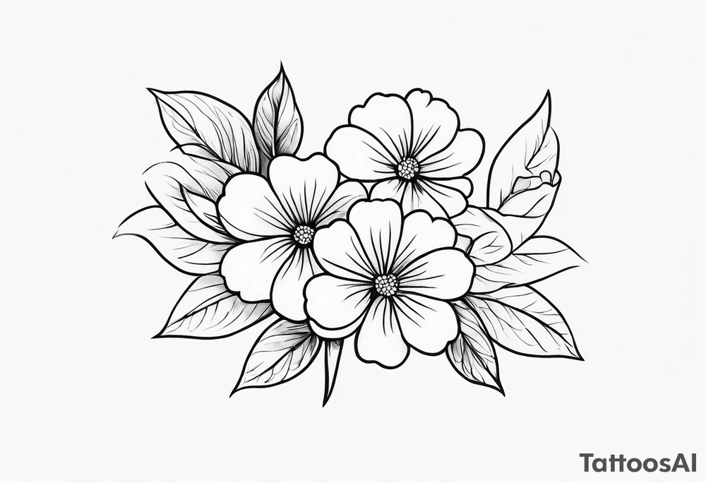 Small micro flower tattoo idea