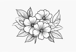 Small micro flower tattoo idea