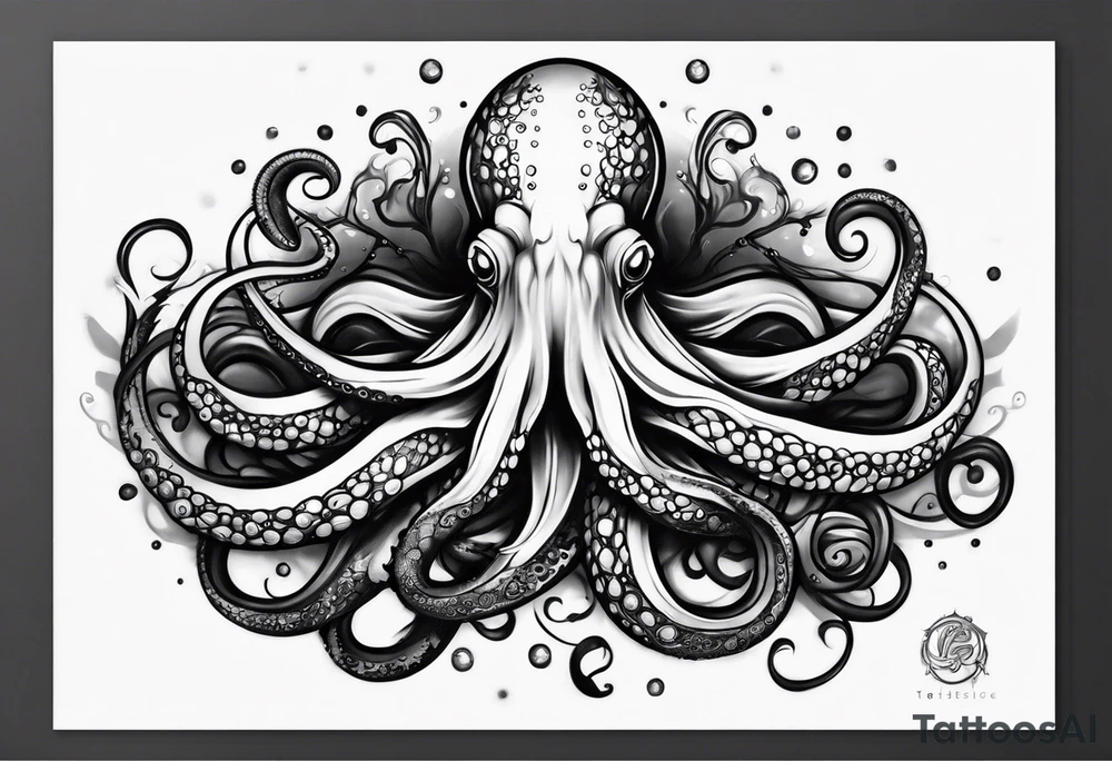 tentacles realistic tattoo idea