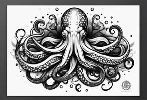 tentacles realistic tattoo idea