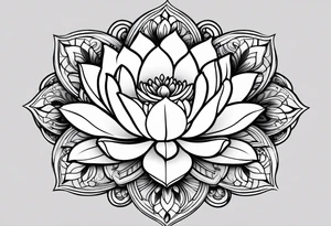 Mandala Lotus tattoo idea