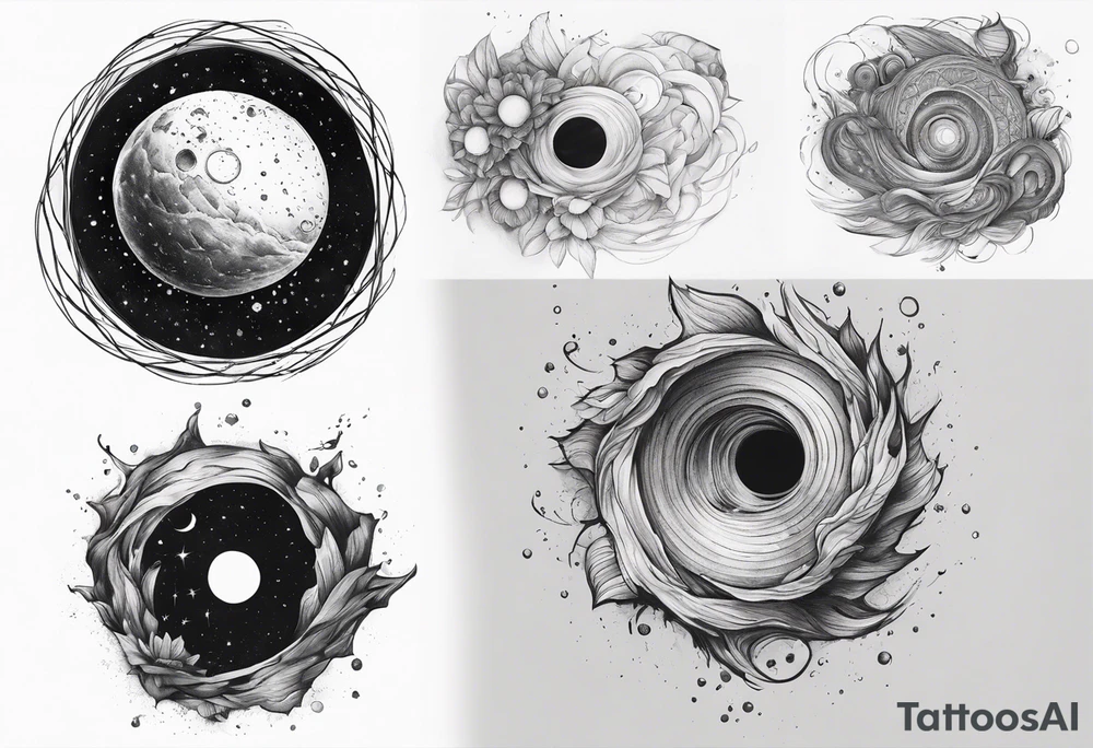 black hole absorbing things around put on my forearm tattoo idea