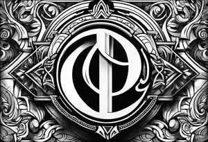 a percent sign and the money logo combined tattoo idea