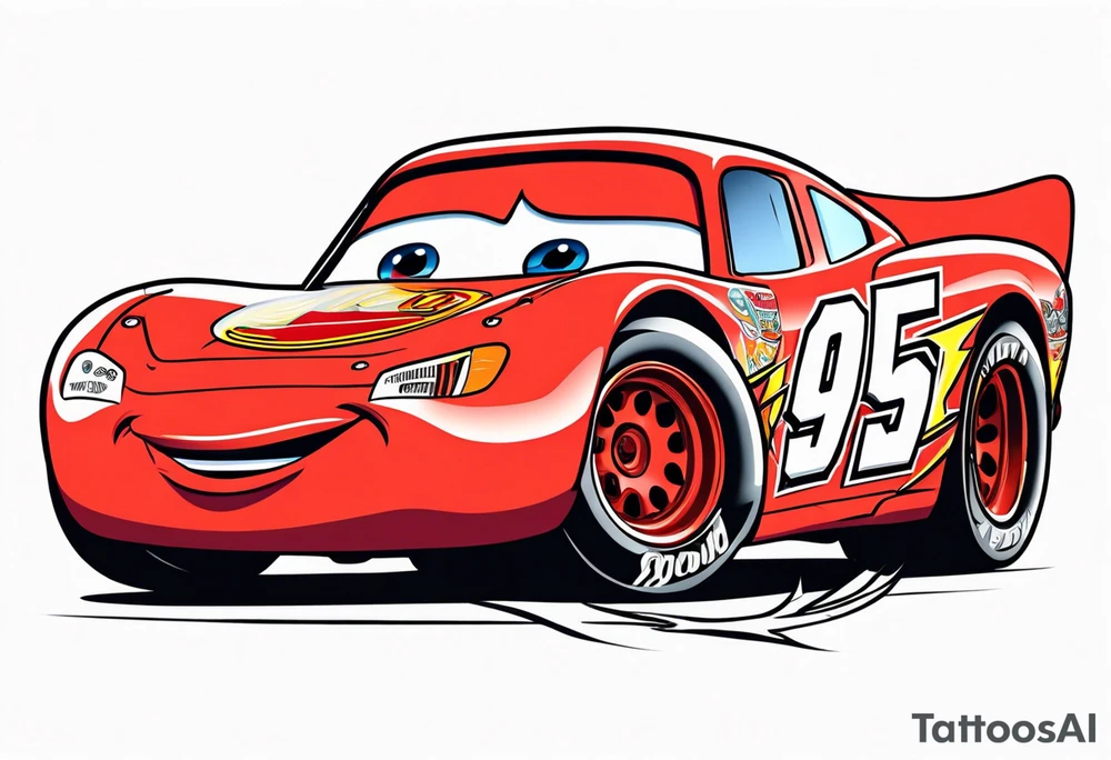 Lightning mcqueen number 95 tattoo idea