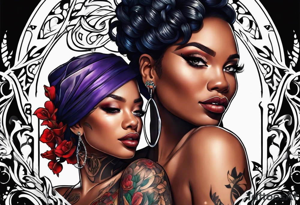 black lesbians and music tattoo idea