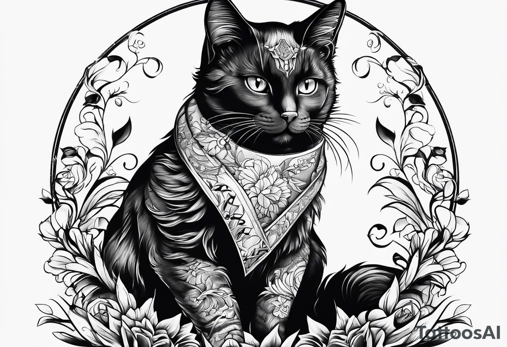blackcat tattoo idea