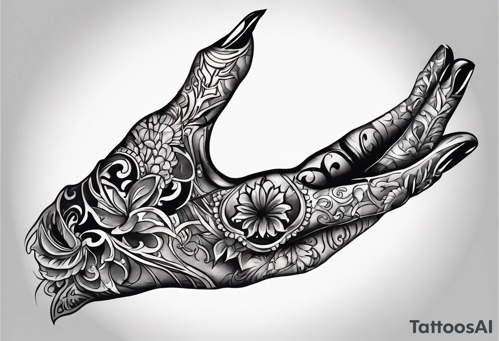 skeletal hand tattoo idea