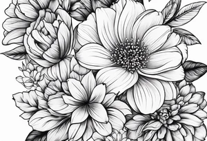 Delicate flower tattoo idea