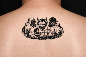 Meth chemists with devil tattoo idea