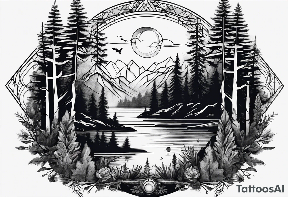 forest tattoo idea